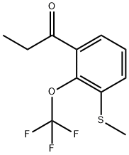 1-(3-(Methylthio)-2-(trifluoromethoxy)phenyl)propan-1-one Structure