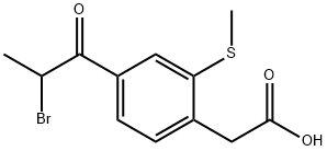 4-(2-Bromopropanoyl)-2-(methylthio)phenylacetic acid Structure