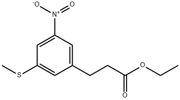 Ethyl 3-(methylthio)-5-nitrophenylpropanoate Structure