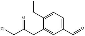 3-(3-Chloro-2-oxopropyl)-4-ethylbenzaldehyde Structure