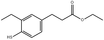 Ethyl 3-ethyl-4-mercaptophenylpropanoate Structure