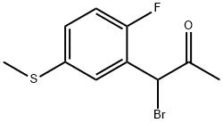 1-Bromo-1-(2-fluoro-5-(methylthio)phenyl)propan-2-one Structure