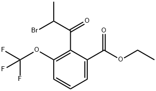 Ethyl 2-(2-bromopropanoyl)-3-(trifluoromethoxy)benzoate Structure