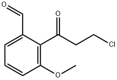 2-(3-Chloropropanoyl)-3-methoxybenzaldehyde Structure