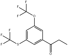 1-(3-(Trifluoromethoxy)-5-(trifluoromethylthio)phenyl)propan-1-one Structure