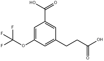 3-(2-Carboxyethyl)-5-(trifluoromethoxy)benzoic acid 구조식 이미지