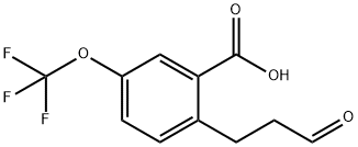 2-(3-Oxopropyl)-5-(trifluoromethoxy)benzoic acid Structure