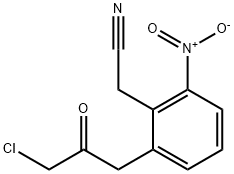 2-(3-Chloro-2-oxopropyl)-6-nitrophenylacetonitrile Structure