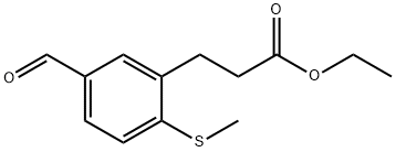 Ethyl 3-(5-formyl-2-(methylthio)phenyl)propanoate Structure