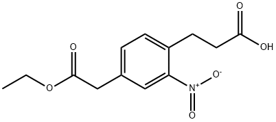 Ethyl 4-(2-carboxyethyl)-3-nitrophenylacetate Structure