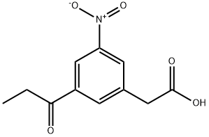3-Nitro-5-propionylphenylacetic acid Structure