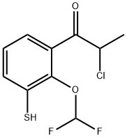 2-Chloro-1-(2-(difluoromethoxy)-3-mercaptophenyl)propan-1-one Structure