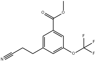 Methyl 3-(2-cyanoethyl)-5-(trifluoromethoxy)benzoate Structure