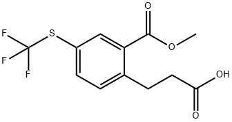 Methyl 2-(2-carboxyethyl)-5-(trifluoromethylthio)benzoate Structure