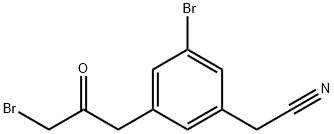 3-Bromo-5-(3-bromo-2-oxopropyl)phenylacetonitrile Structure