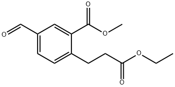 Methyl 2-(3-ethoxy-3-oxopropyl)-5-formylbenzoate Structure