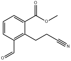 Methyl 2-(2-cyanoethyl)-3-formylbenzoate Structure