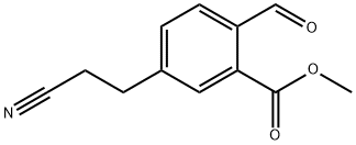 Methyl 5-(2-cyanoethyl)-2-formylbenzoate Structure