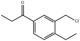 1-Propanone, 1-[3-(chloromethyl)-4-ethylphenyl]- Structure