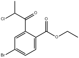 Ethyl 4-bromo-2-(2-chloropropanoyl)benzoate Structure