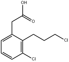 3-Chloro-2-(3-chloropropyl)phenylacetic acid Structure