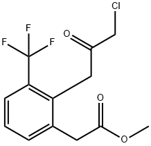 Methyl 2-(3-chloro-2-oxopropyl)-3-(trifluoromethyl)phenylacetate Structure