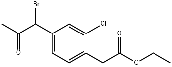 Ethyl 4-(1-bromo-2-oxopropyl)-2-chlorophenylacetate Structure