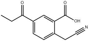 2-Carboxy-4-propionylphenylacetonitrile Structure