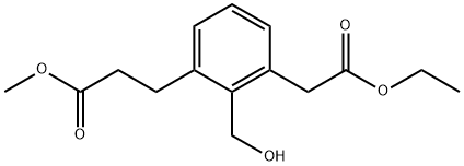 Ethyl 2-(hydroxymethyl)-3-(3-methoxy-3-oxopropyl)phenylacetate Structure