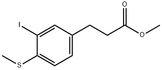 Methyl 3-(3-iodo-4-(methylthio)phenyl)propanoate Structure