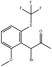 2-(1-Bromo-2-oxopropyl)-3-(trifluoromethylthio)anisole Structure