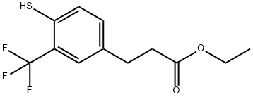 Ethyl 3-(4-mercapto-3-(trifluoromethyl)phenyl)propanoate Structure