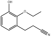 2-Ethoxy-3-hydroxyphenylpropanenitrile Structure