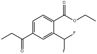 Ethyl 2-(difluoromethyl)-4-propionylbenzoate 구조식 이미지