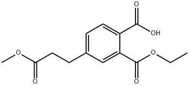 Ethyl 2-carboxy-5-(3-methoxy-3-oxopropyl)benzoate Structure