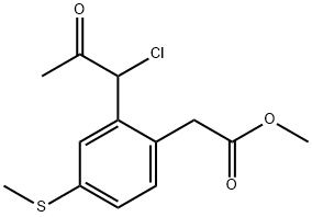 Methyl 2-(1-chloro-2-oxopropyl)-4-(methylthio)phenylacetate Structure