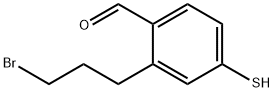 2-(3-Bromopropyl)-4-mercaptobenzaldehyde Structure