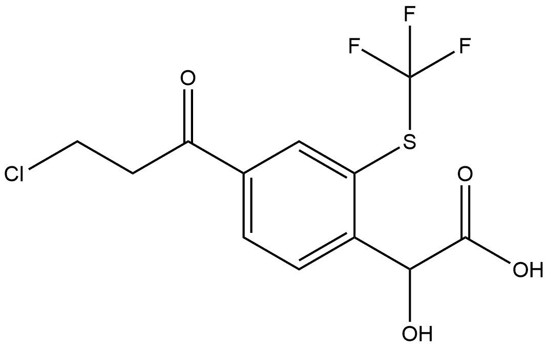 4-(3-Chloropropanoyl)-2-(trifluoromethylthio)mandelic acid Structure