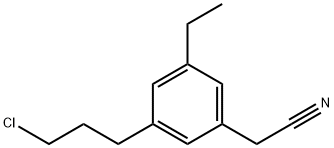 3-(3-Chloropropyl)-5-ethylphenylacetonitrile Structure