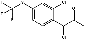 1-Chloro-1-(2-chloro-4-(trifluoromethylthio)phenyl)propan-2-one Structure