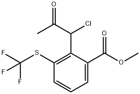 Methyl 2-(1-chloro-2-oxopropyl)-3-(trifluoromethylthio)benzoate Structure