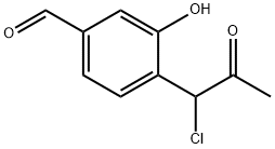 4-(1-Chloro-2-oxopropyl)-3-hydroxybenzaldehyde Structure