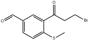 3-(3-Bromopropanoyl)-4-(methylthio)benzaldehyde Structure