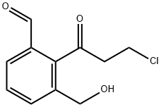 2-(3-Chloropropanoyl)-3-(hydroxymethyl)benzaldehyde Structure