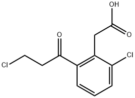 2-Chloro-6-(3-chloropropanoyl)phenylacetic acid Structure