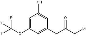 3-(3-Bromo-2-oxopropyl)-5-(trifluoromethoxy)phenol Structure