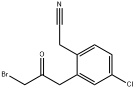 2-(3-Bromo-2-oxopropyl)-4-chlorophenylacetonitrile Structure