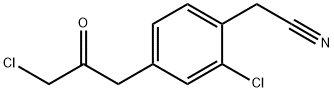 2-Chloro-4-(3-chloro-2-oxopropyl)phenylacetonitrile Structure