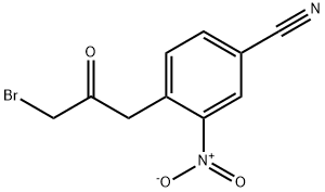 4-(3-Bromo-2-oxopropyl)-3-nitrobenzonitrile Structure