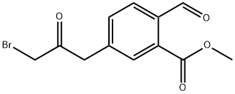 Methyl 5-(3-bromo-2-oxopropyl)-2-formylbenzoate Structure